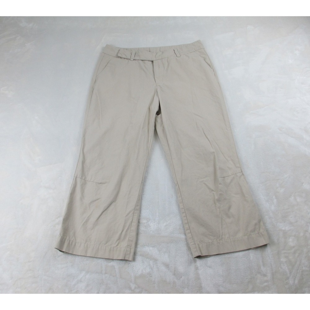 Patagonia Pants Womens 14 Brown Tan Capri Organic Cotton Hiking Ladies 34X24*